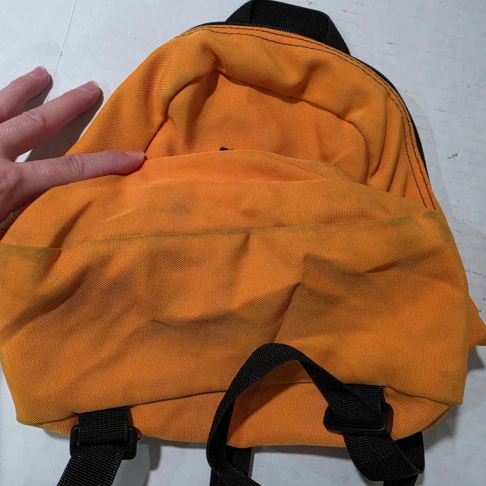 JanSport Mini Backpack Orange Canvas Vintage Small Bag T907 Mens Womens Lids